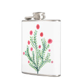 Minimalistischer Frühling Blütenflora Hübsche Wass Flachmann (Links)