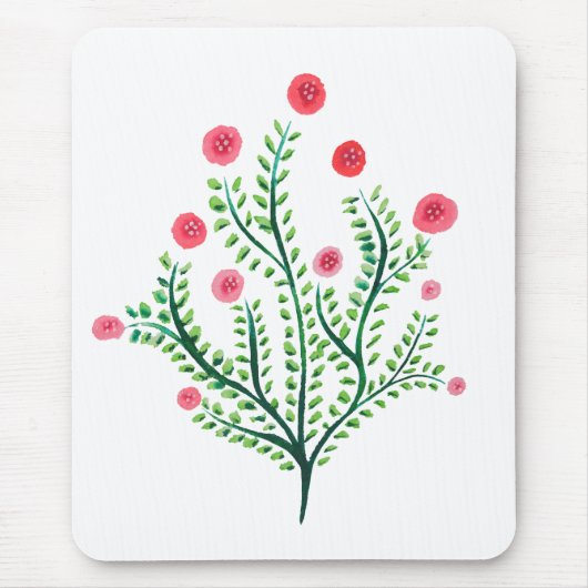 Minimalistischer Frühling Blütenflora Hübsche Wass Mousepad (Vorne)