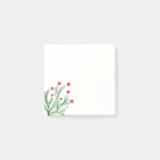 Minimalistischer Frühling Blütenflora Hübsche Wass Post-it Klebezettel (Vorderseite)