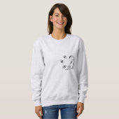 Minimalistischer Frühling-Katze  Sweatshirt (Vorne ganz)