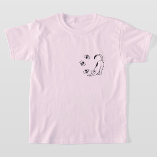 Minimalistischer Frühling Kinder Katze T-Shirt