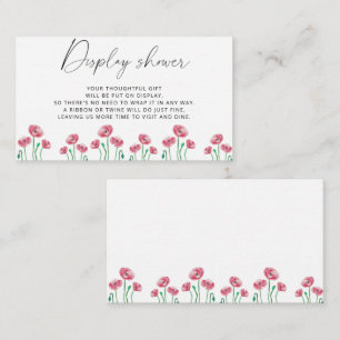 Minimalistischer Frühlings-Display-Dusch  Begleitkarte