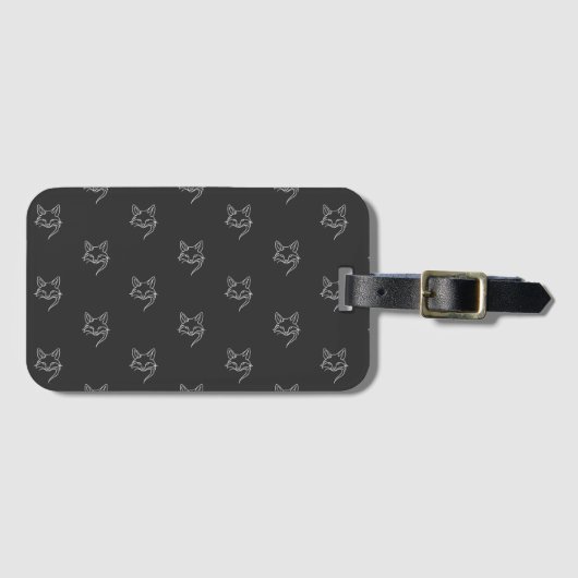 Minimalistischer Fuchs Gepäckanhänger (Vorderseite (Horizontal))