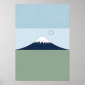 Minimalistischer Fuji Poster (Vorne)