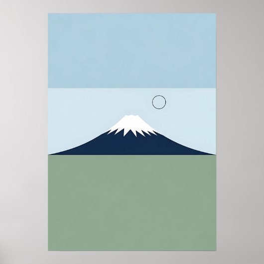 Minimalistischer Fuji Poster (Vorne)