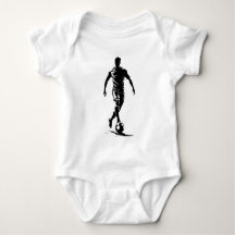Minimalistischer Fußballspieler-Silhouetten-Kunst-