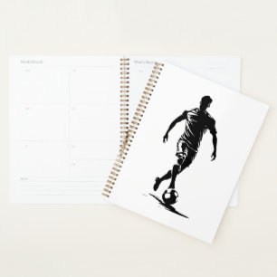 Minimalistischer Fußballspieler-Silhouetten-Kunstp Planer