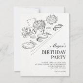Minimalistischer Geburtstag Einladung (Vorderseite)