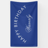 Minimalistischer Geburtstag Royalblau Banner (Vertikal)