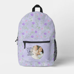 Minimalistischer Geburtstags-Foto-Kalligrafie-Schw Bedruckter Rucksack