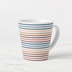 Minimalistischer gedämpfter Regenbogenstreifen Milchtasse