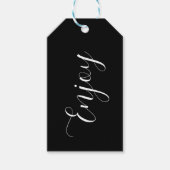 Minimalistischer Genuss Black Gift Tag Geschenkanhänger (Vorderseite)