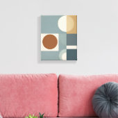 Minimalistischer, geometrisch-abstrakter Mid-Centu Leinwanddruck (Insitu (Wohnzimmer))