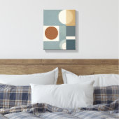 Minimalistischer, geometrisch-abstrakter Mid-Centu Leinwanddruck (Insitu (Schlafzimmer))