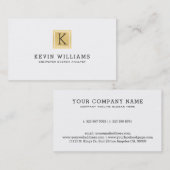 Minimalistischer geometrischer Akzent aus Weiß und Visitenkarte (Vorne/Hinten)