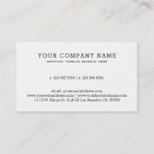 Minimalistischer geometrischer Akzent aus Weiß und Visitenkarte (Rückseite)