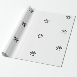 Minimalistischer geometrischer Hundepfotenabdruck Geschenkpapier