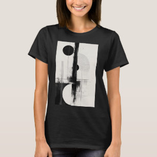 Minimalistischer geometrischer Kontrast  T-Shirt