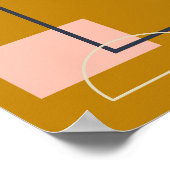 Minimalistischer geometrischer Mustard Mitte des J Poster (Ecke)
