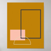 Minimalistischer geometrischer Mustard Mitte des J Poster (Vorne)