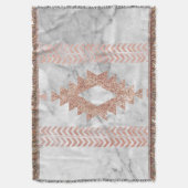 Minimalistischer geometrischer Rose aus weißem Azt Decke (Vorderseite Vertikal)