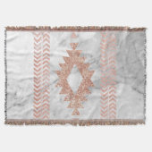 Minimalistischer geometrischer Rose aus weißem Azt Decke (Vorderseite)