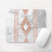 Minimalistischer geometrischer Rose aus weißem Azt Mousepad (Mit Mouse)