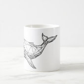 Minimalistischer geometrischer Wal-Becher Kaffeetasse (Mittel)