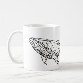 Minimalistischer geometrischer Wal-Becher Kaffeetasse