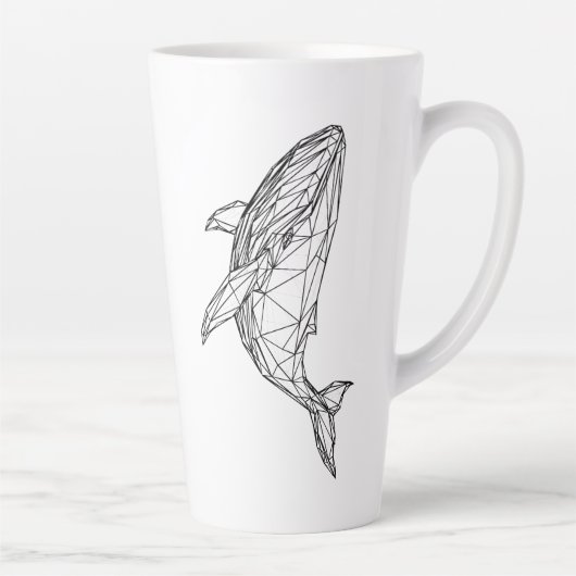 Minimalistischer geometrischer Wal-Becher Milchtasse (Rechts)