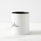 Minimalistischer geometrischer Wal-Becher Tasse (Zentrum)