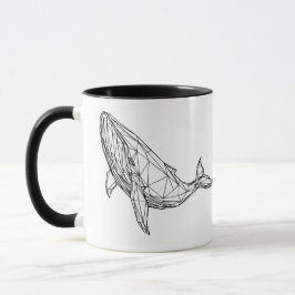Minimalistischer geometrischer Wal-Becher Tasse