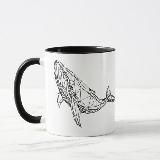 Minimalistischer geometrischer Wal-Becher Tasse (Links)