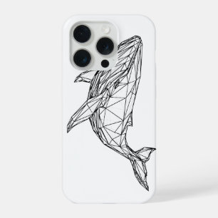 Minimalistischer geometrischer Wal-Handyhülle iPhone 15 Pro Hülle