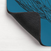 Minimalistischer geometrischer Wal-Mauspad Mousepad (Ecke)