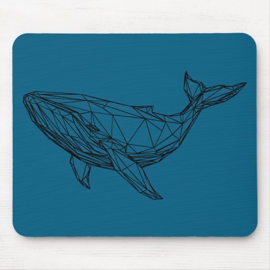 Minimalistischer geometrischer Wal-Mauspad Mousepad (Vorne)