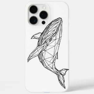 Minimalistischer geometrischer Wal-Schutz für iPho iPhone 16 Pro Max Hülle