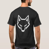 Minimalistischer geometrischer Wolfskopf T-Shirt (Rückseite)
