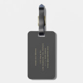 Minimalistischer Gepäckträger mit Ledergurt Gepäckanhänger (Rückseite vertikal)