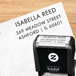 Minimalistischer Geschäfts-Rücksendeadressstempel Permastempel