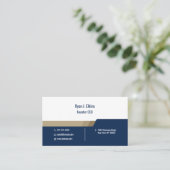 Minimalistischer Geschäftsführer, CEO & Gründer Visitenkarte (Stehend Vorderseite)