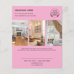 Minimalistischer Geschäftsmarketing-Flyer Logo & Flyer