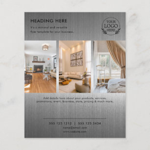 Minimalistischer Geschäftsmarketing-Flyer Logo & Flyer