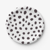 Minimalistischer geschlechtsneutraler Chic Dalmati Pappteller (Vorderseite)