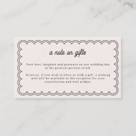 Minimalistischer geschmolzener Randvermerk auf der Begleitkarte