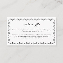 Minimalistischer geschmolzener Randvermerk auf der Begleitkarte