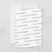 Minimalistischer Girly Cap Abschluss Dankeskarte (Rückseite)