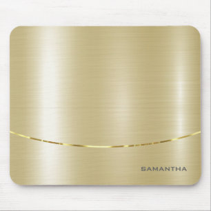 Minimalistischer glänzender falscher Goldhintergru Mousepad