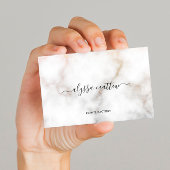 Minimalistischer Glitzer Marble Luxury Signature S Visitenkarte