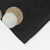 Minimalistischer Glitzer, schwarzer Champagnergold Fleecedecke (Ecke)
